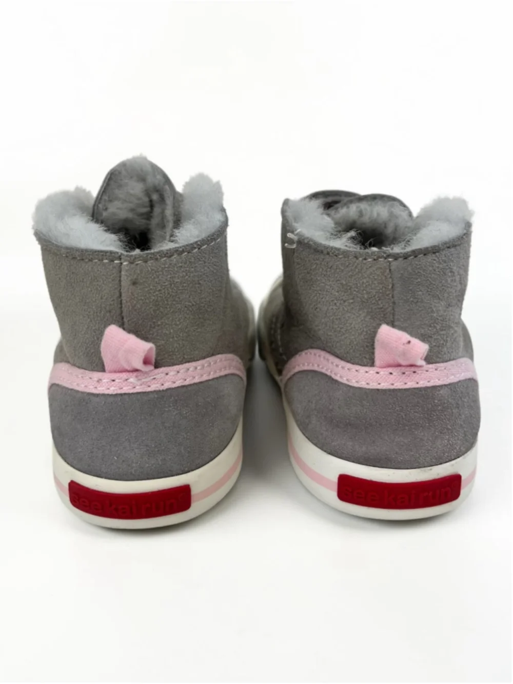 See Kai Run Devon Shearling Lined Winter Sneakers Gray Pink Toddler 9